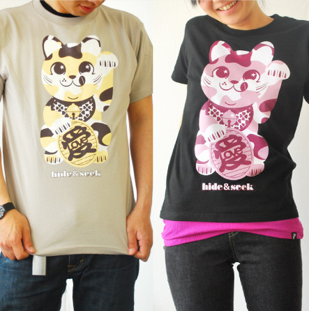 招き猫の和柄Tシャツは【nesnoo】で～デザインはメンズ・レディース共通です～
